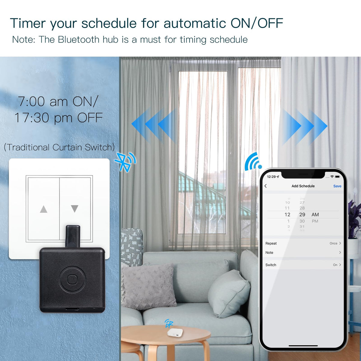 MOES Fingerbot Plus uses replaceable CR2 battery, battery included.