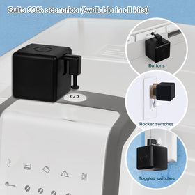 Sticker installation beside a rocker switch for quick retrofit.
