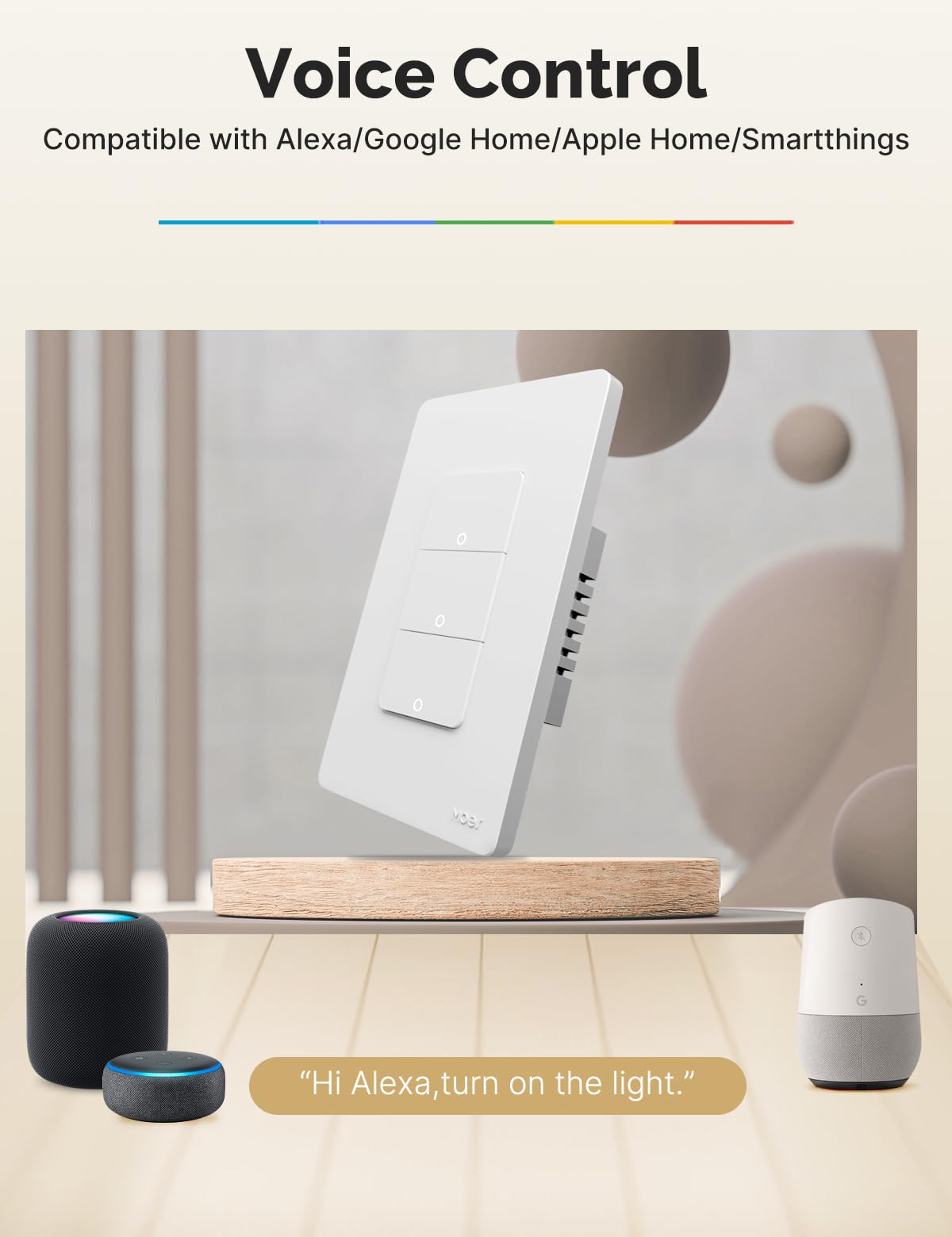 MOES smart double switch Matter compatibility enables cross-platform control.