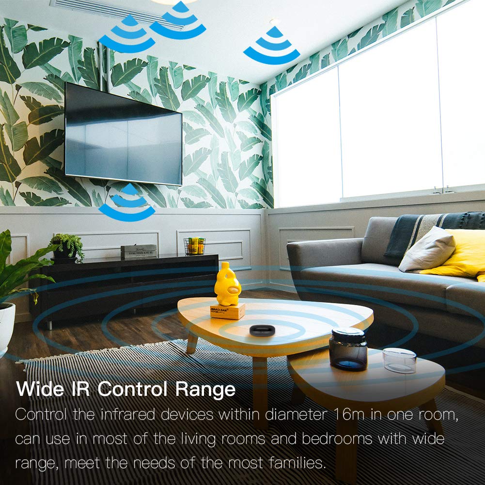 MOES IR remote with Alexa/Google Assistant voice control capability.