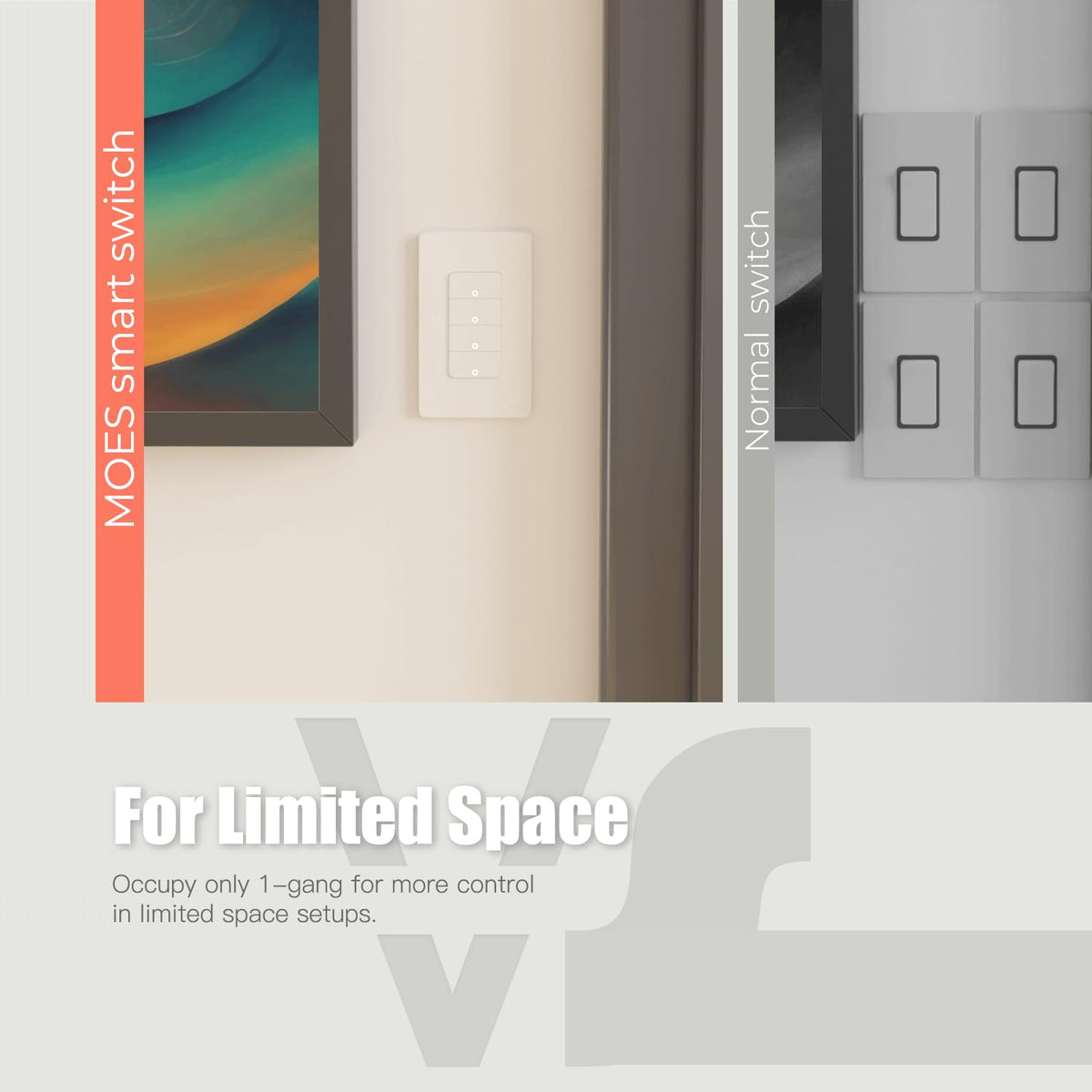 MOES app remote control panel enables convenient lighting management.