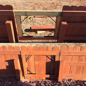 MOFEEZ driveway and corral gate bracket for reliable hinge alignment