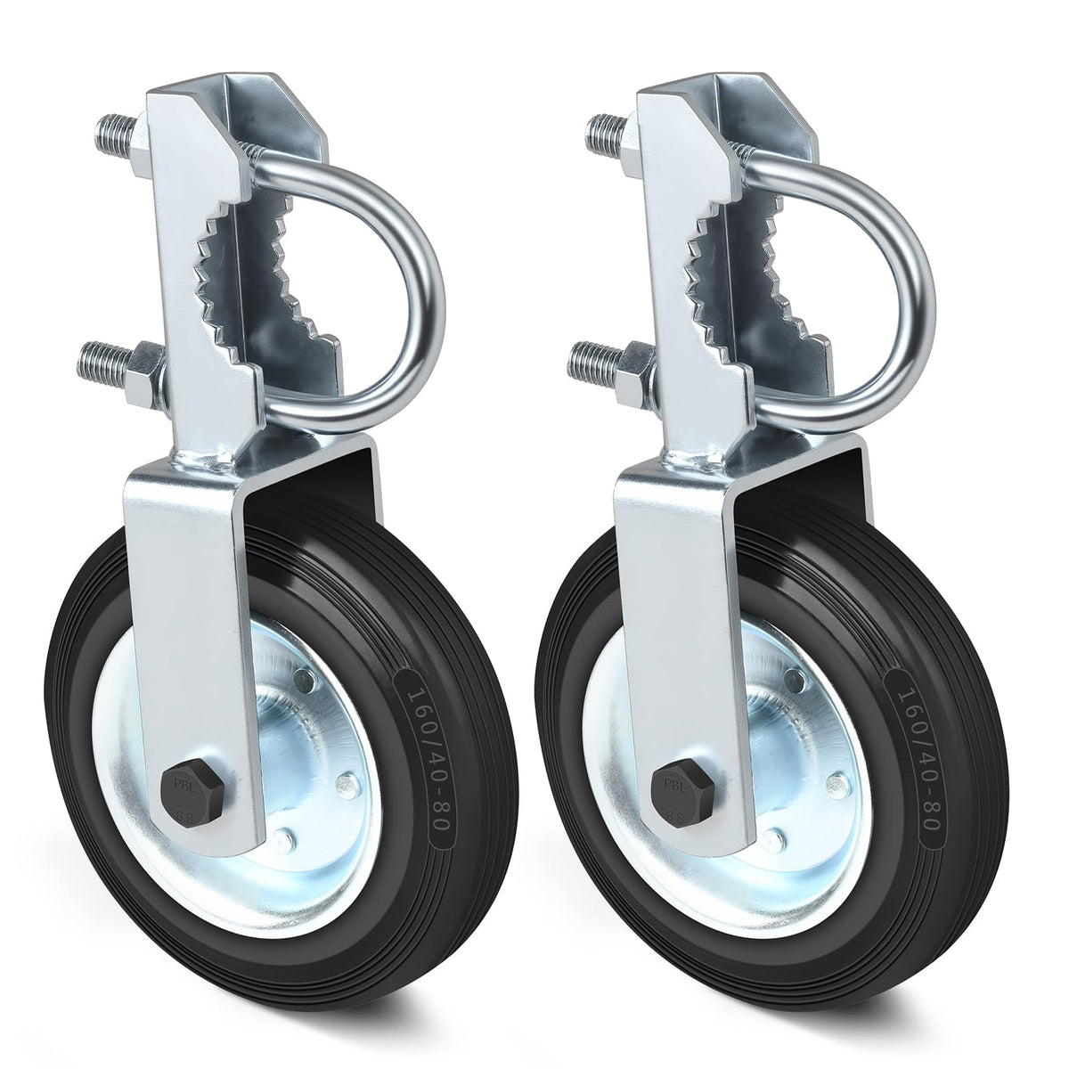 MOFEEZ gate wheel for metal swing gate frame 1-5/8 to 2 in, eases movement on concrete