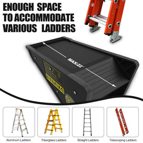 Mogseek compatible with A-frame, telescoping, and extension ladders