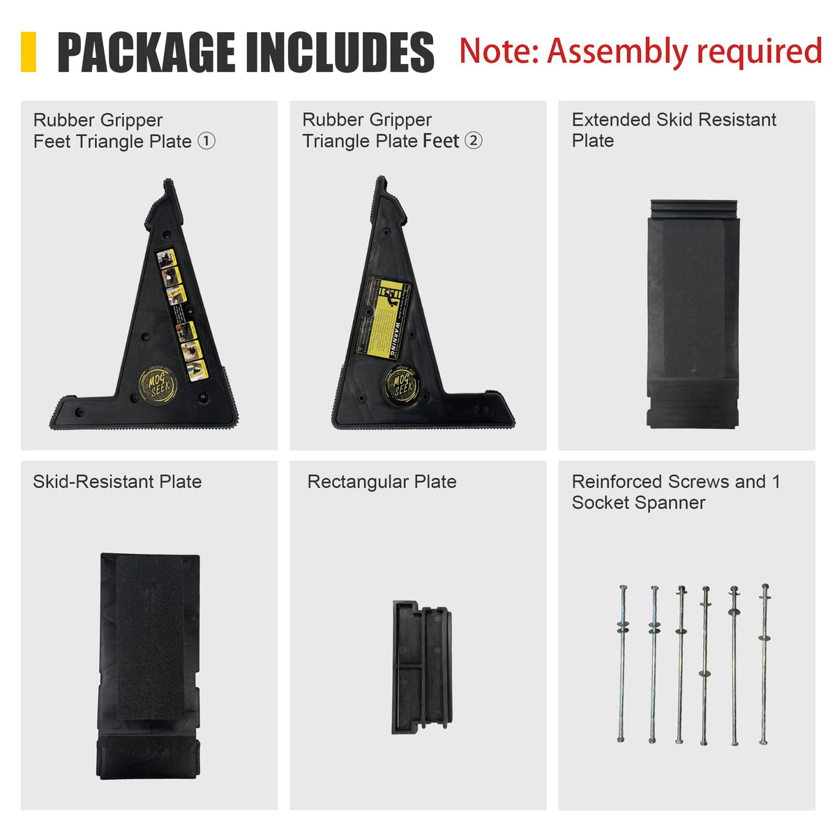 Mogseek easy-assembly ladder leveler saves setup time
