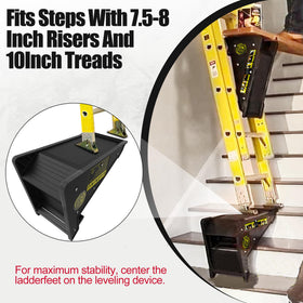 Mogseek ladder stabilizer with ribbed grip enhances slip resistance