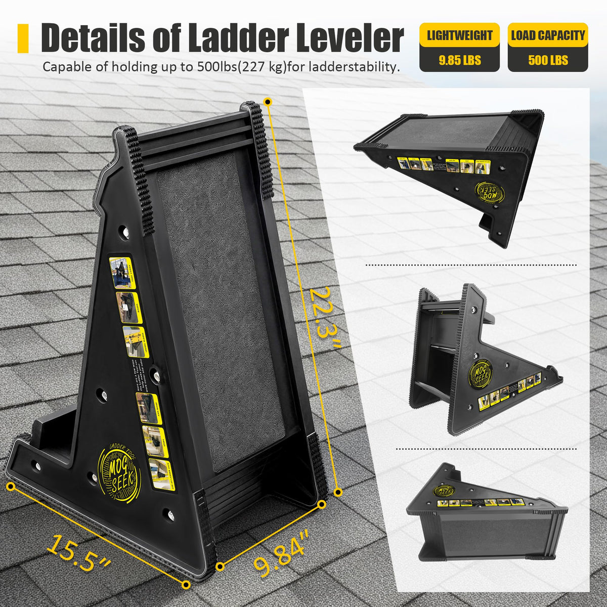 Mogseek triangle-design enhances stability on stairs and slopes