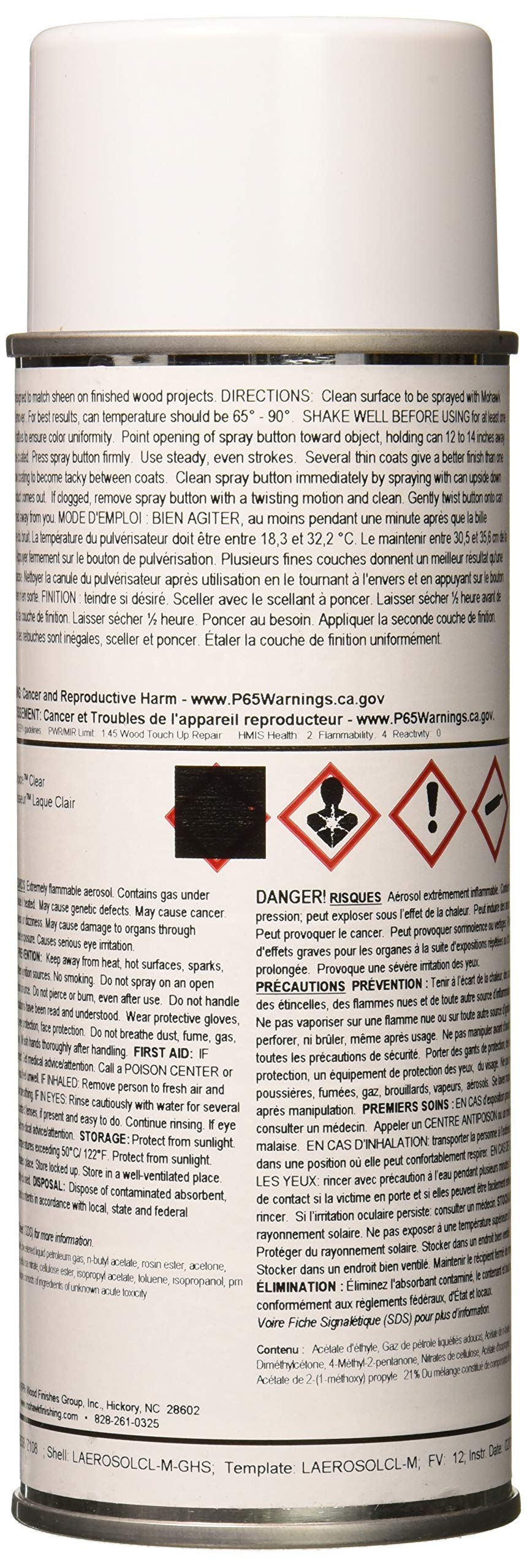 Mohawk Finishers Choice Clear Satin spray in use for smooth application.