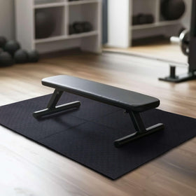 Mohawk Home heavy duty rubber stall mat front view shows rugged 1/2 inch thickness for protection