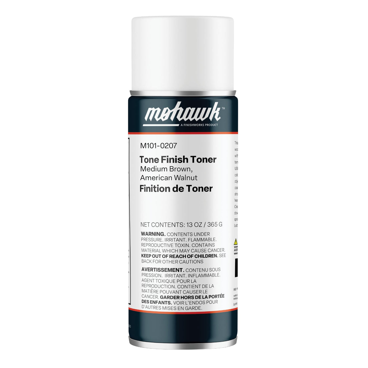 Mohawk Tone Finish Toner can for medium brown American Walnut enables quick touch-ups