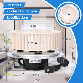 MOHTOL QT-100L blower wheel component ensuring efficient air movement.