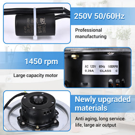 MOHTOL QT-110N-B motor with blower wheel for Nutone fans.