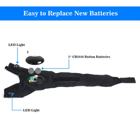 MOIPEJO LED flashlight gloves adjustable strap ensuring secure fit for all