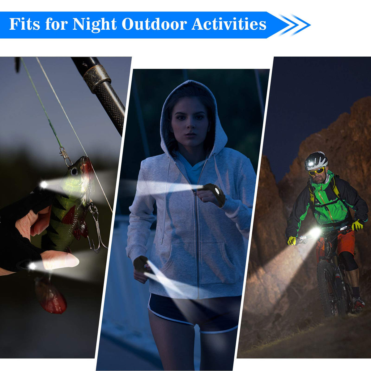 MOIPEJO LED flashlight gloves during DIY repairs with clear visibility