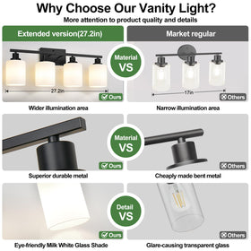 MOKATNG bathroom light over mirror layout offers versatile up or down mounting.