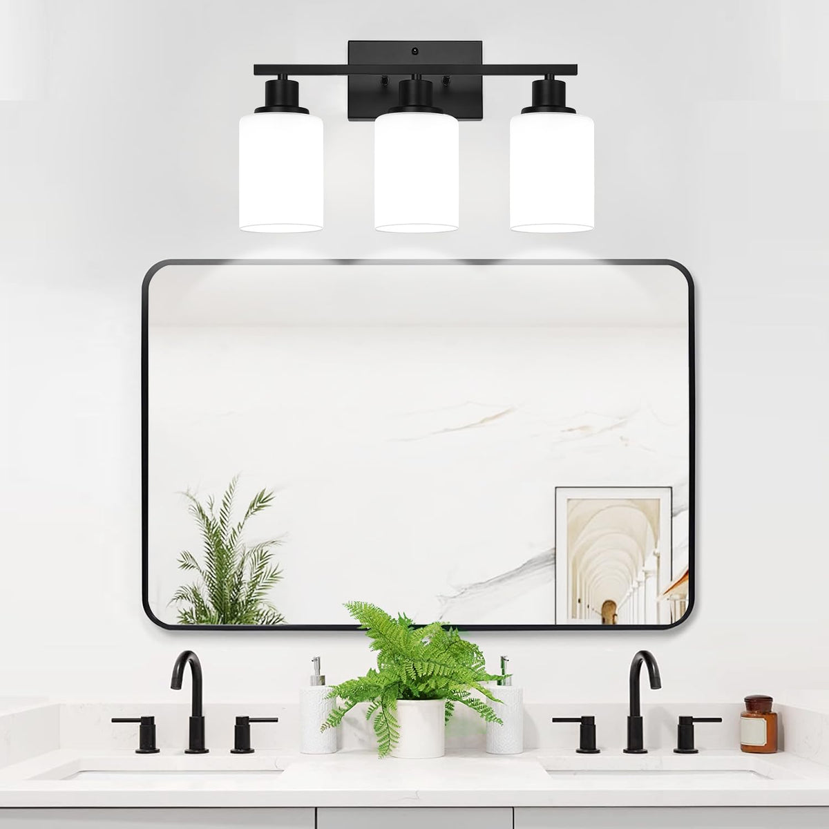 MOKATNG over-mirror bathroom light brightens vanity areas