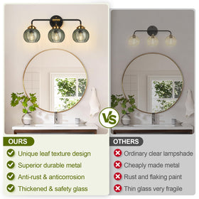 MOKATNG three-light vanity lamp highlights natural aesthetics and refined ambiance