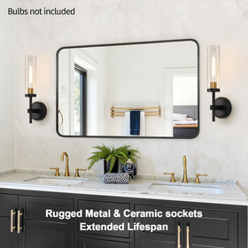 Full metal body of MOKATNG wall sconce designed for safety and durability