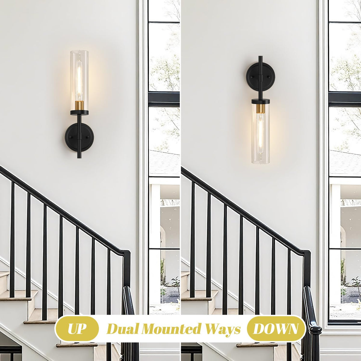 Versatile application of MOKATNG sconces in bathroom, bedroom, and living areas