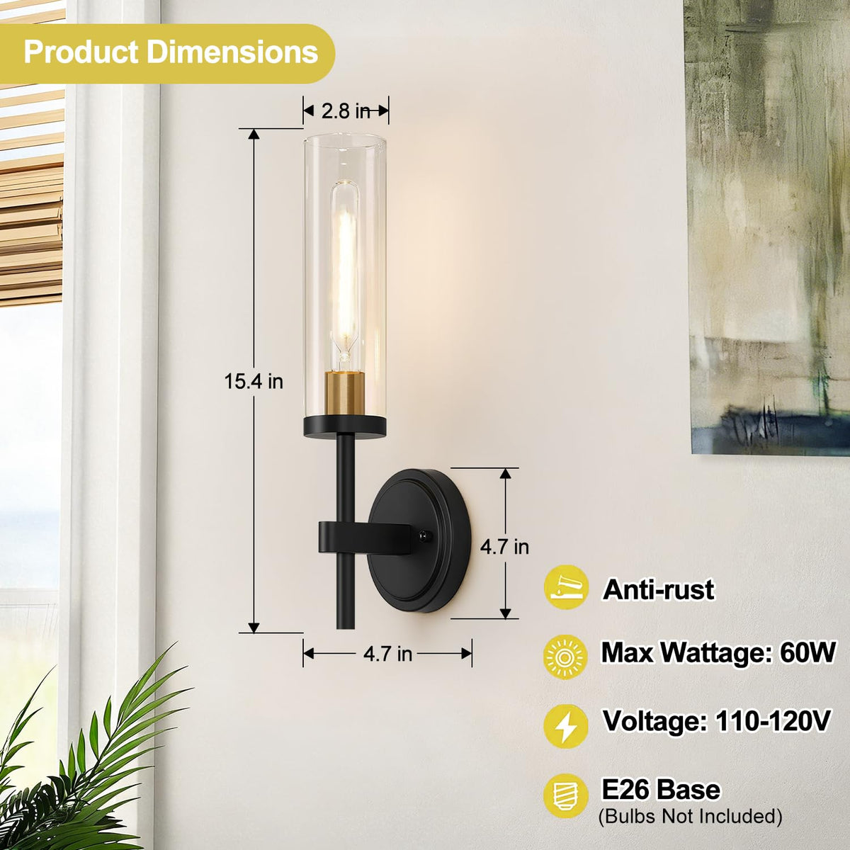 Pair of MOKATNG wall sconces shown as a two-pack for coordinated lighting