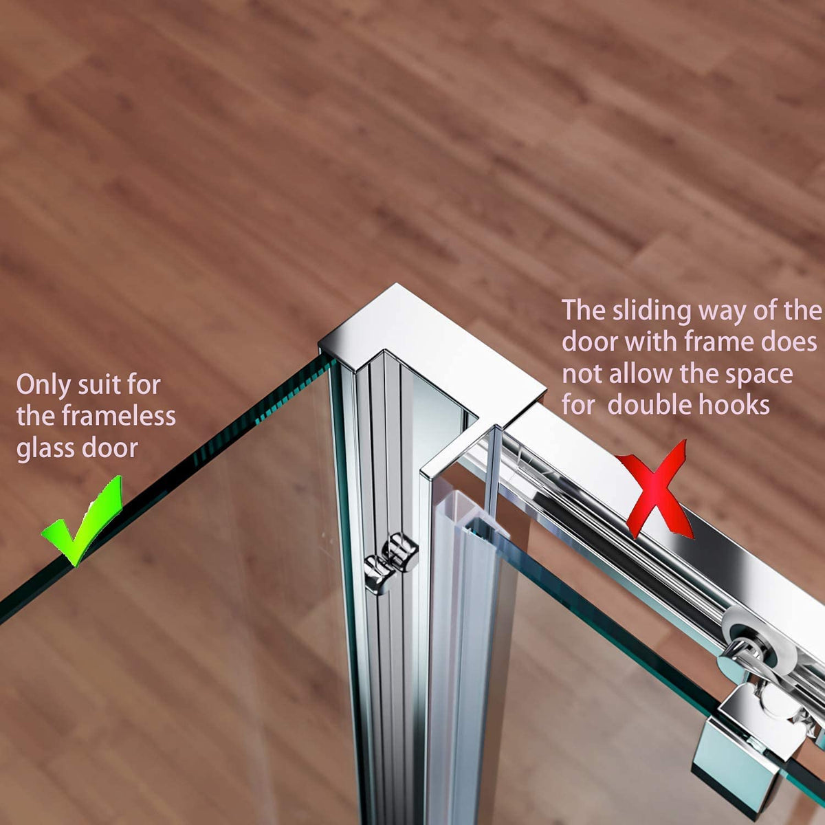 MOKIUER sleek design complements modern glass doors