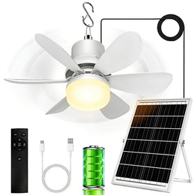 MOKOQI Solar Fan Gazebo Light enables portable cooling and illumination outdoors