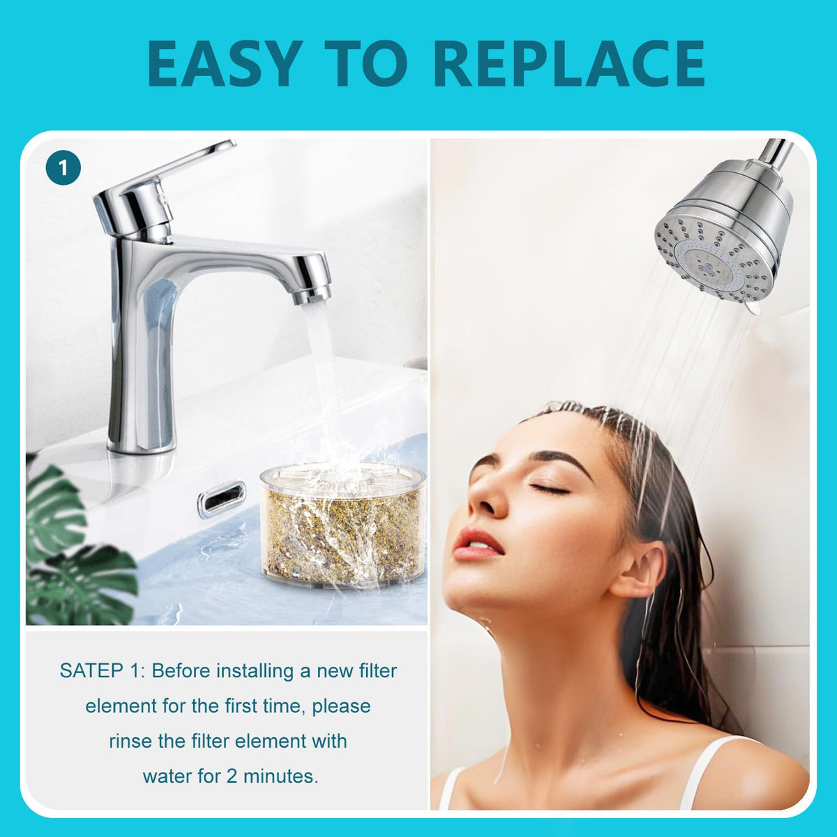Molgoc easy-install filter swaps in 1-2 minutes with no tools.