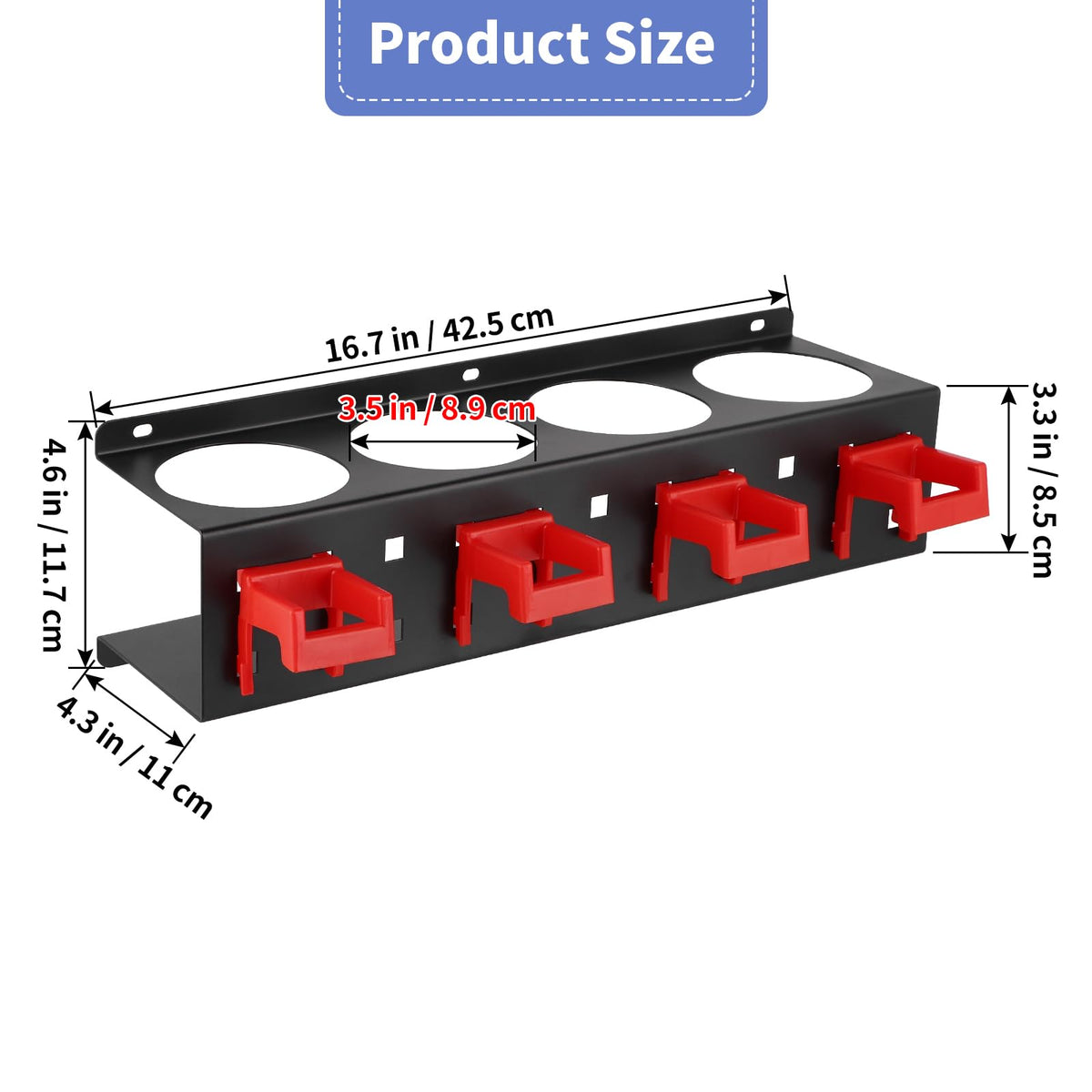 MOLIGOU detailing bottle organizer with four holes keeps detailing products within reach.
