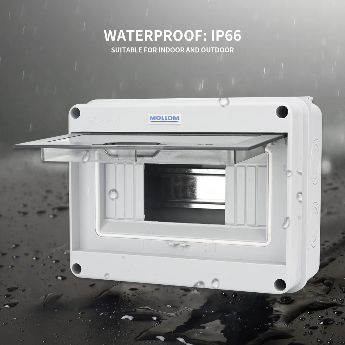 Mollom DIN rail mount for easy panel integration