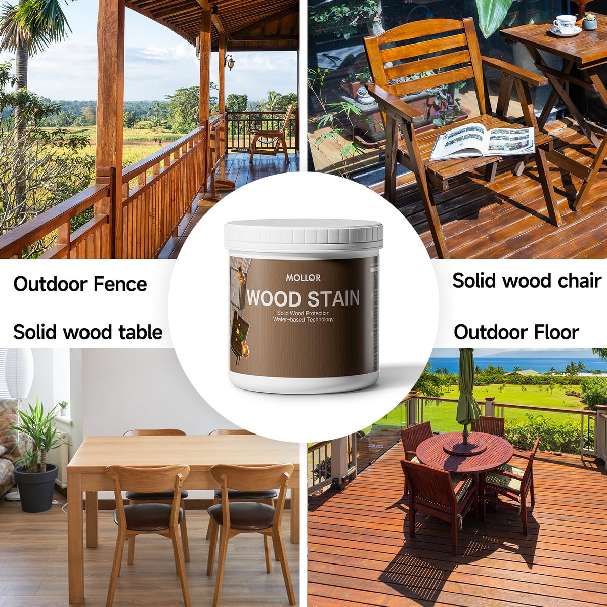 Mollor outdoor protection on fences and decks.