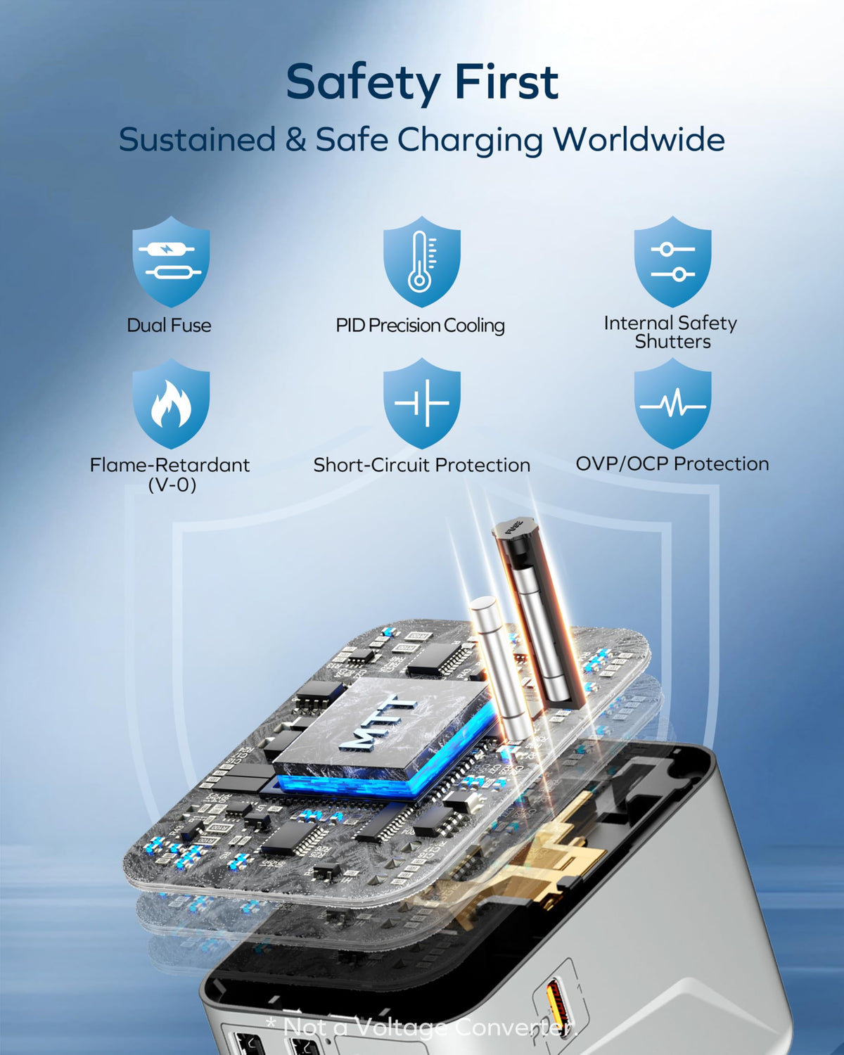 MOMAX temperature monitoring element; AI cooling ensures steady performance.