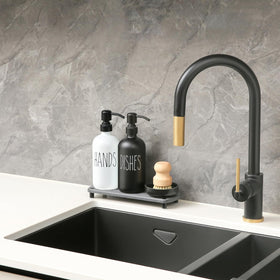 MOMEEMO kitchen dish brush showcases durable bristles for effective cleaning near the sink