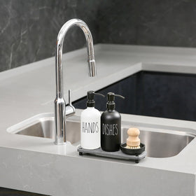 MOMEEMO stone drying tray catches drips while elevating countertop décor