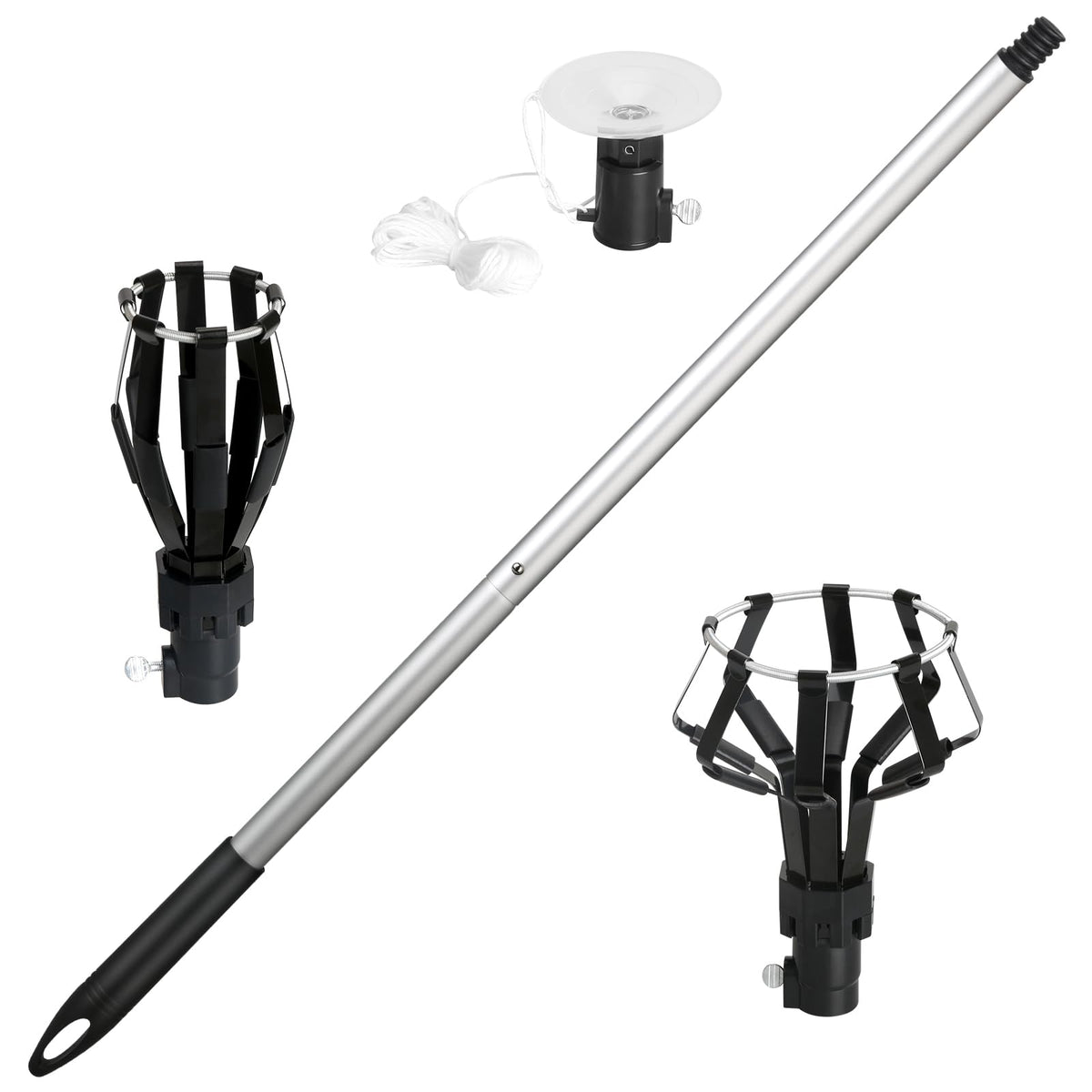momolove 12ft light bulb changer extending pole for high ceilings, safer bulb replacement