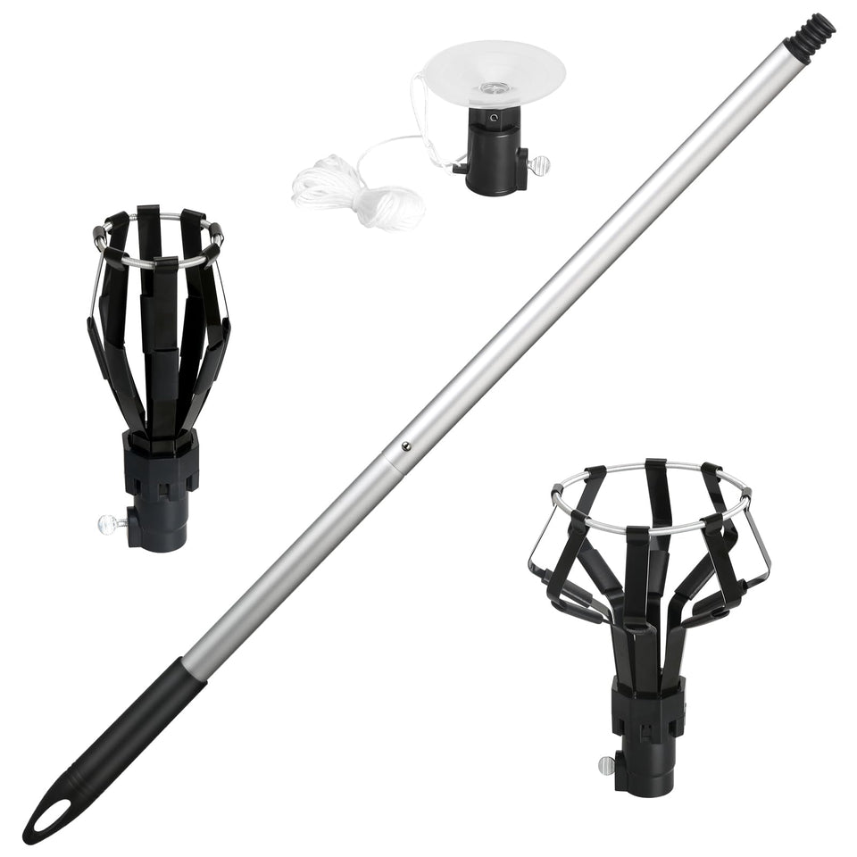 momolove 12ft light bulb changer extending pole for high ceilings, safer bulb replacement
