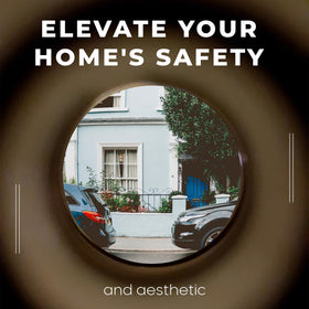 MomsUnited peephole on door enhancing front-door safety and awareness.