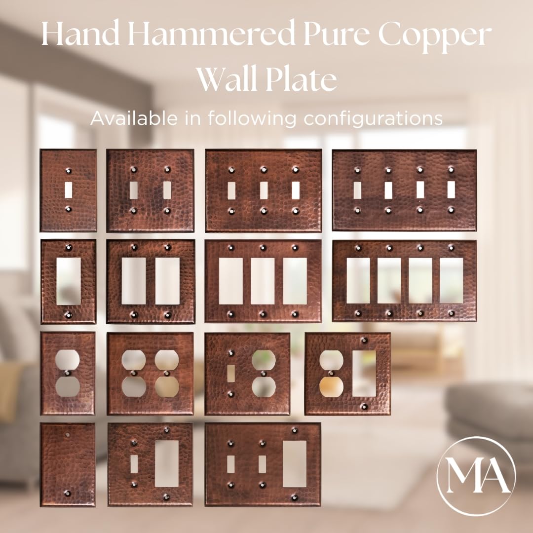 Monarch Abode 1-gang decorator outlet cover fits standard switches for a flush, cohesive look