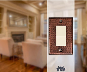 Monarch Abode hand hammered texture wall plate adds tactile sophistication to any room