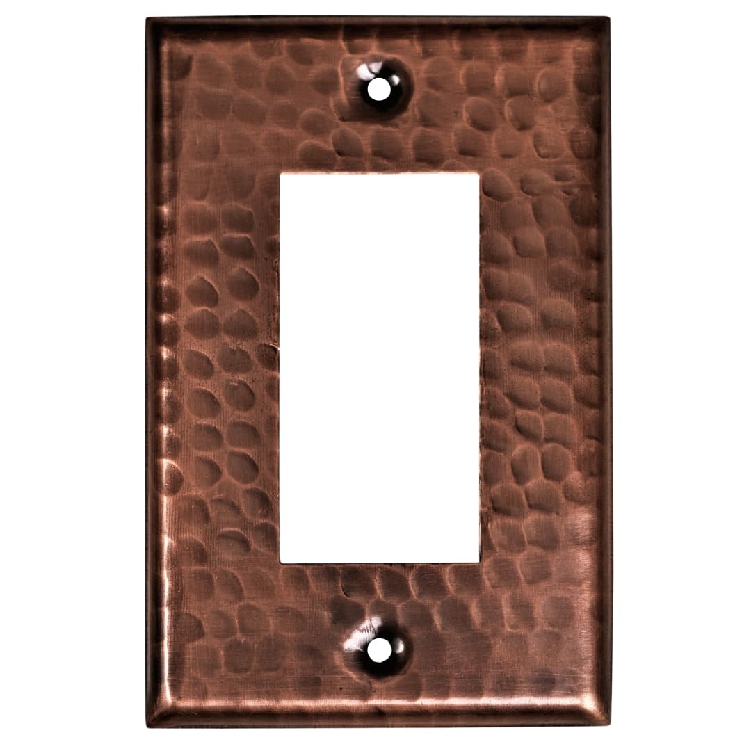 Monarch Abode pure copper rocker wall plate with hand hammered texture for durable style