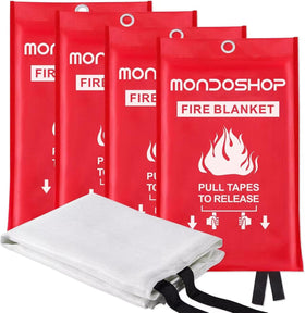 Mondoshop fire blanket overview for home and kitchen safety and quick containment.