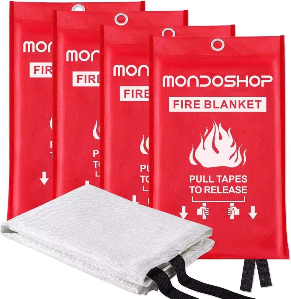 Mondoshop fire blanket overview for home and kitchen safety and quick containment.