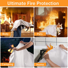 Mondoshop fire blanket 40x40 inches offers compact coverage for small spaces.