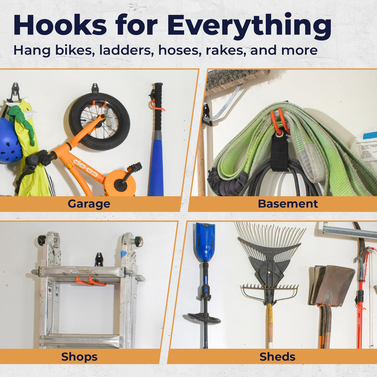 Moneek's Hardware large J-hook supports heavier equipment
