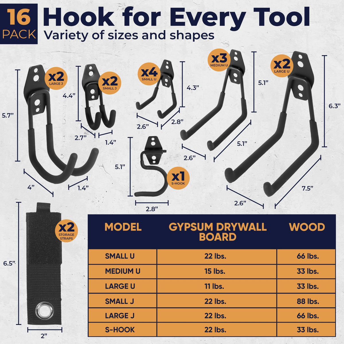 Moneek's Hardware small U hook supports lightweight tools to save space