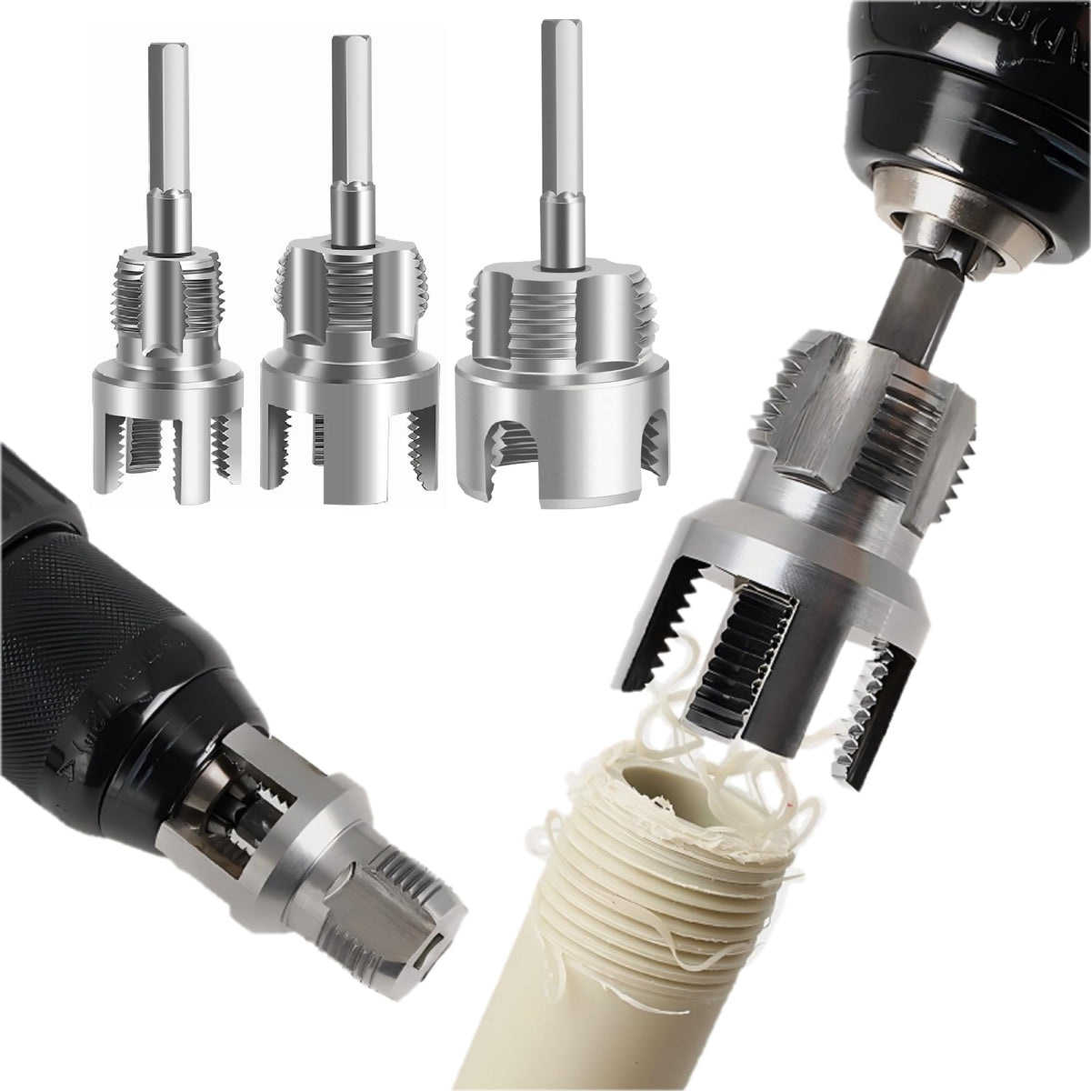Monivi PVC pipe threader 1inch die for quick external threading.