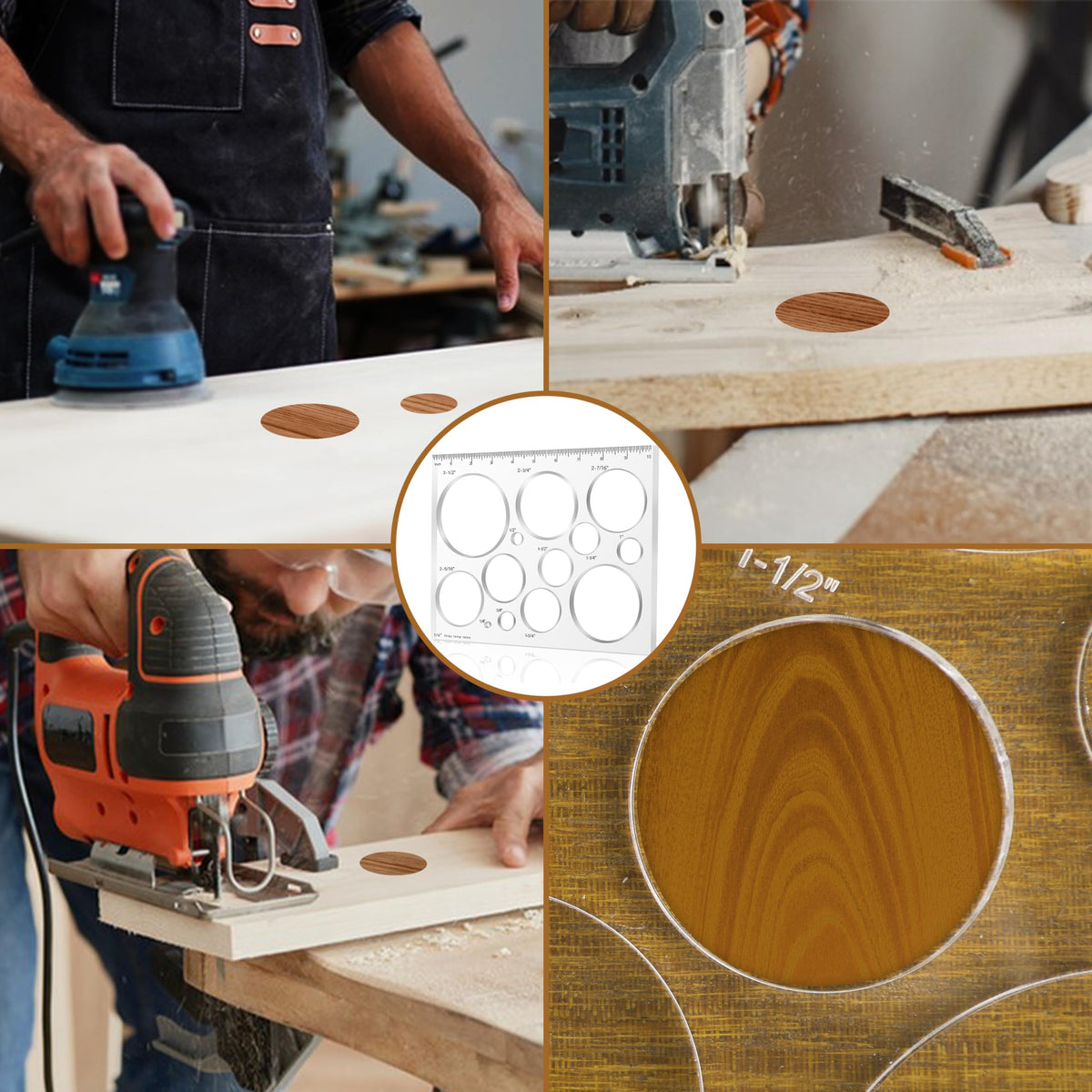 Monliful acrylic inlay material provides durable, transparent guides for accuracy.