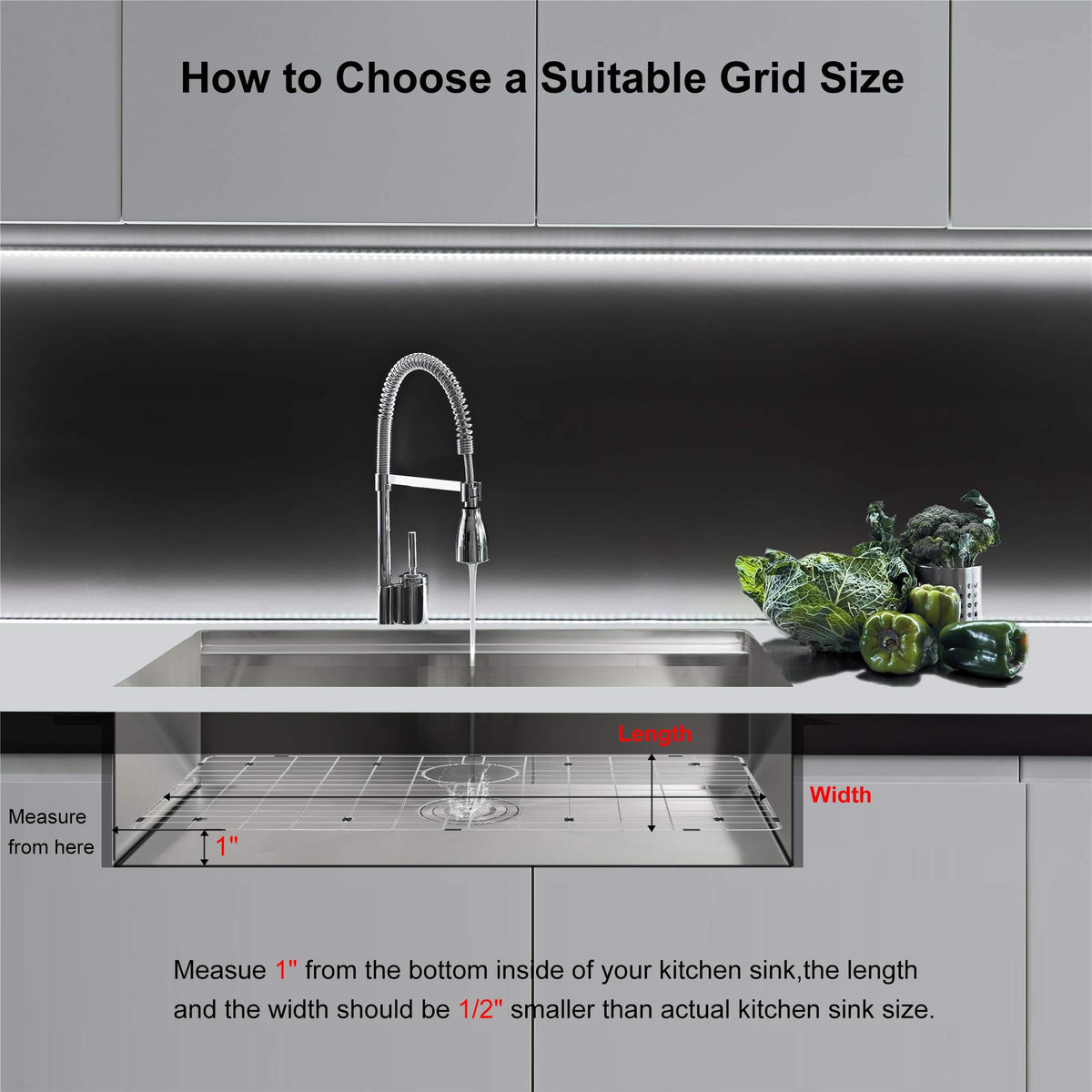 MONSINTA grid compatible with single bowl sinks