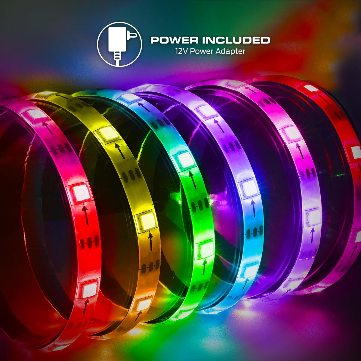 Monster Smart RGB strip 50ft sound reactive to music and movies.