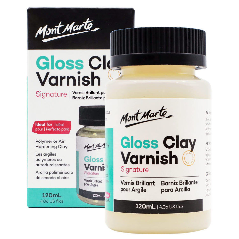 Mont Marte Clay Sealant bottle pour shows smooth gloss for a protective finish
