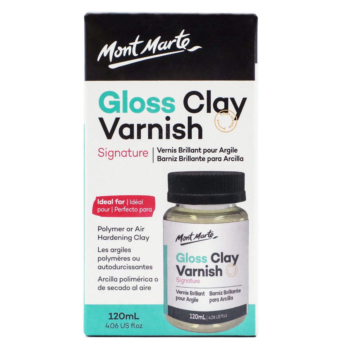 Mont Marte Dried clay piece with a glossy protective seal